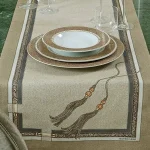 Runner in cotone stampato con fantasia Ascot.