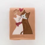 Plaid Ricamato Animals Gatti Tortora