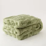 Plaid In Ecopelliccia Owen Verde