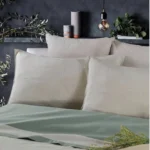 Massi Casa C/Lenzuolo Cotone,Balza e Federe in Lino